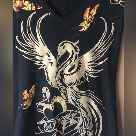 Ed Hardy Tattoo Phoenix knit tunic - Picture 9 of 10